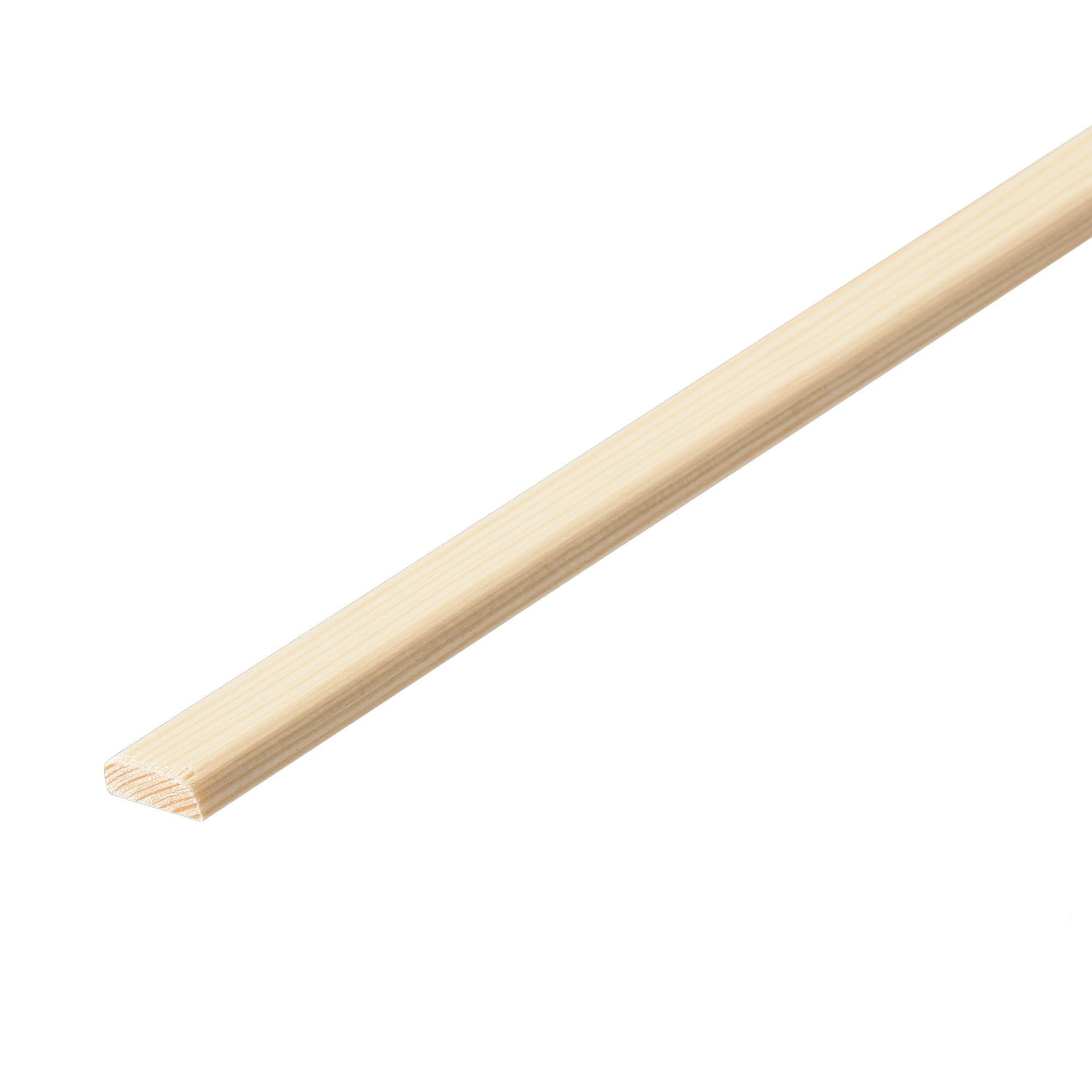 Pine D-shape D-shaped Moulding (L)2400mm (W)20mm (T)4.5mm