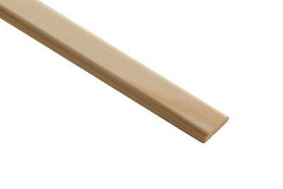 Pine D-shape Moulding (L)2.4m (T)4.5mm