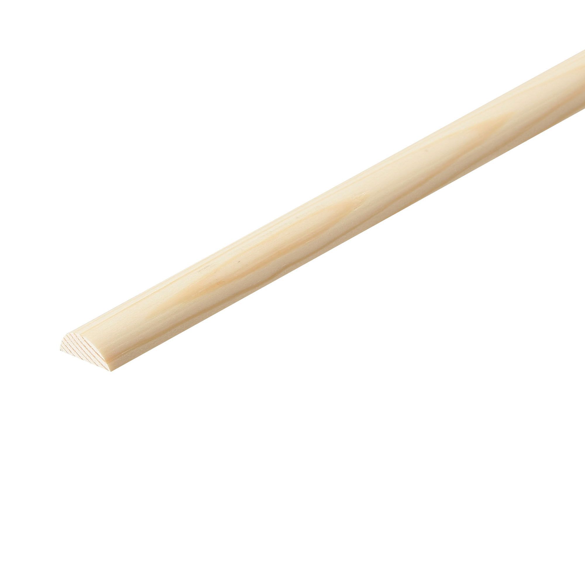 Pine Half dowel Moulding (L)2.4m (W)6mm (T)21mm