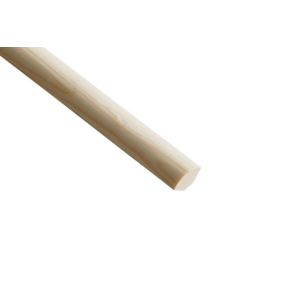 Pine Quadrant Softwood Moulding (L)0.9m (W)6mm (T)6mm 0.01kg