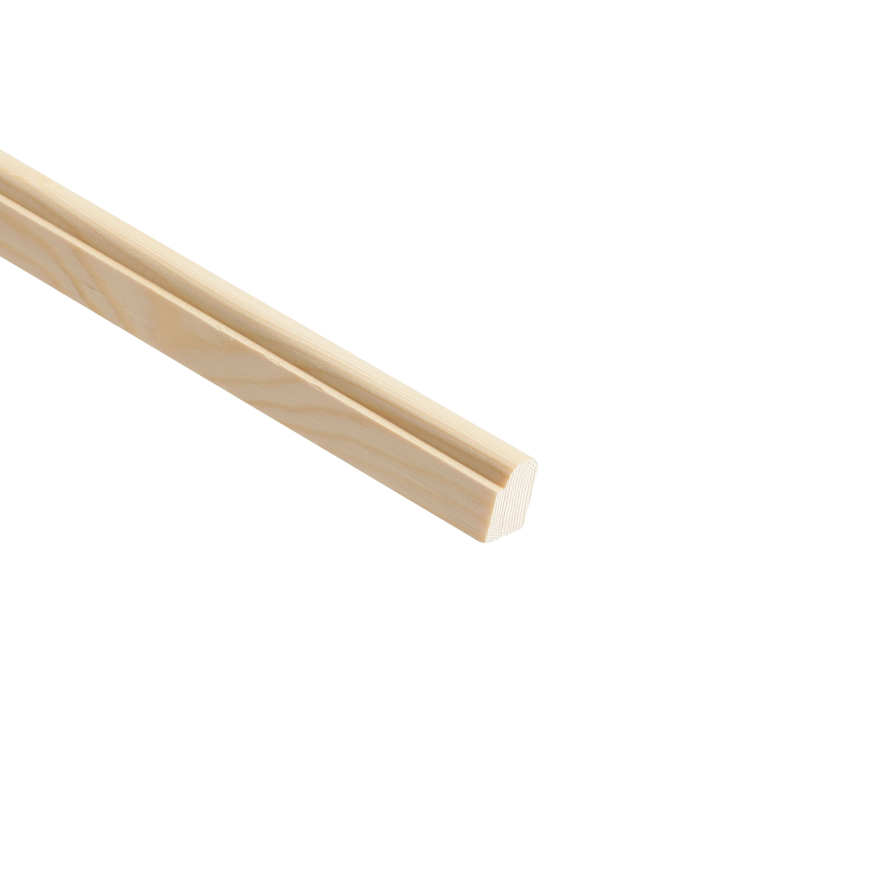 Pine Staff bead Softwood Moulding (L)2.4m (W)20mm (T)15mm 0.3kg DIY