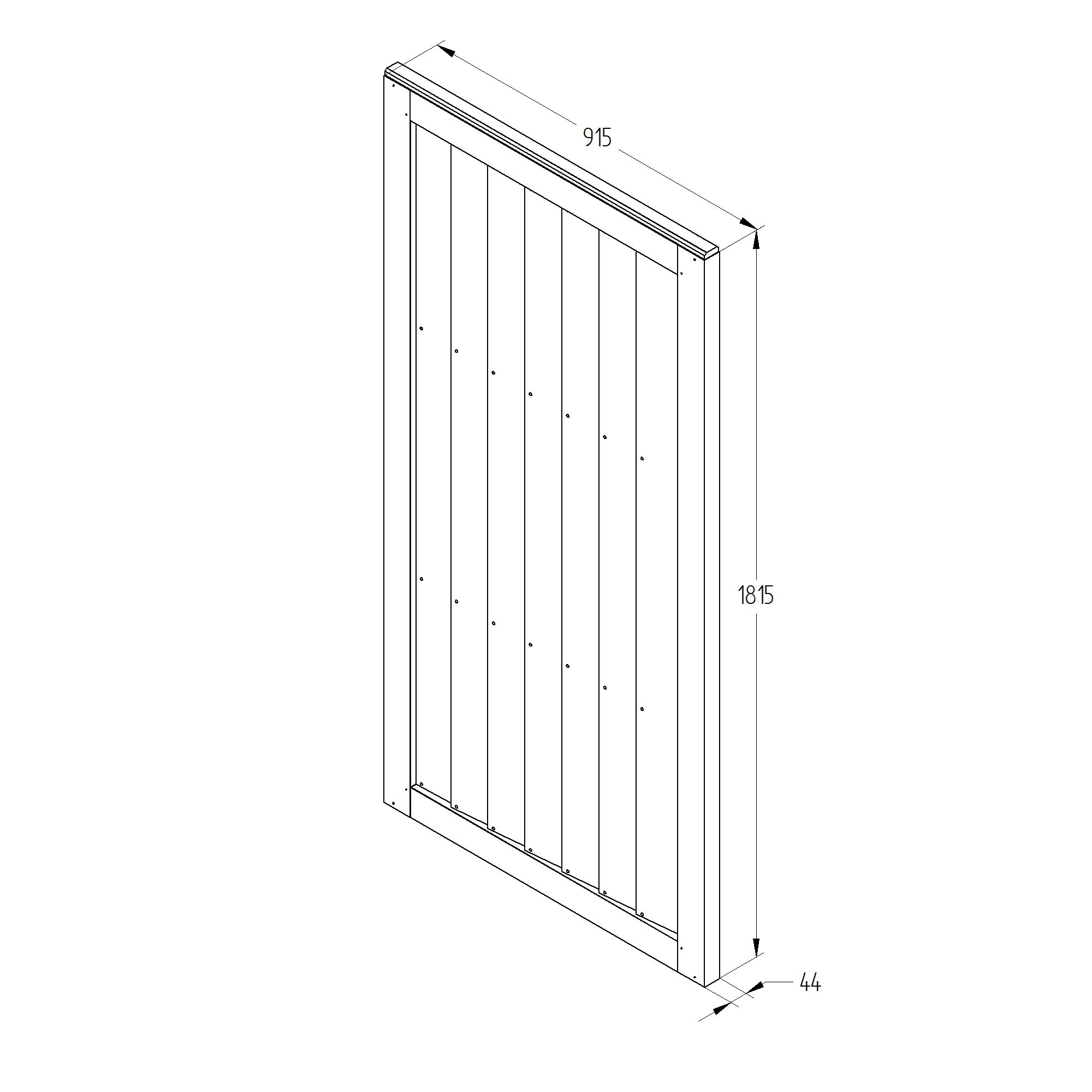 Pine Traditional Gate, (H)1.82m (W)0.92m