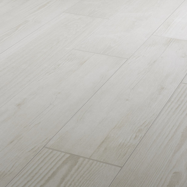 Pine Wood White Matt Effect, White Plank Ceramic Tile