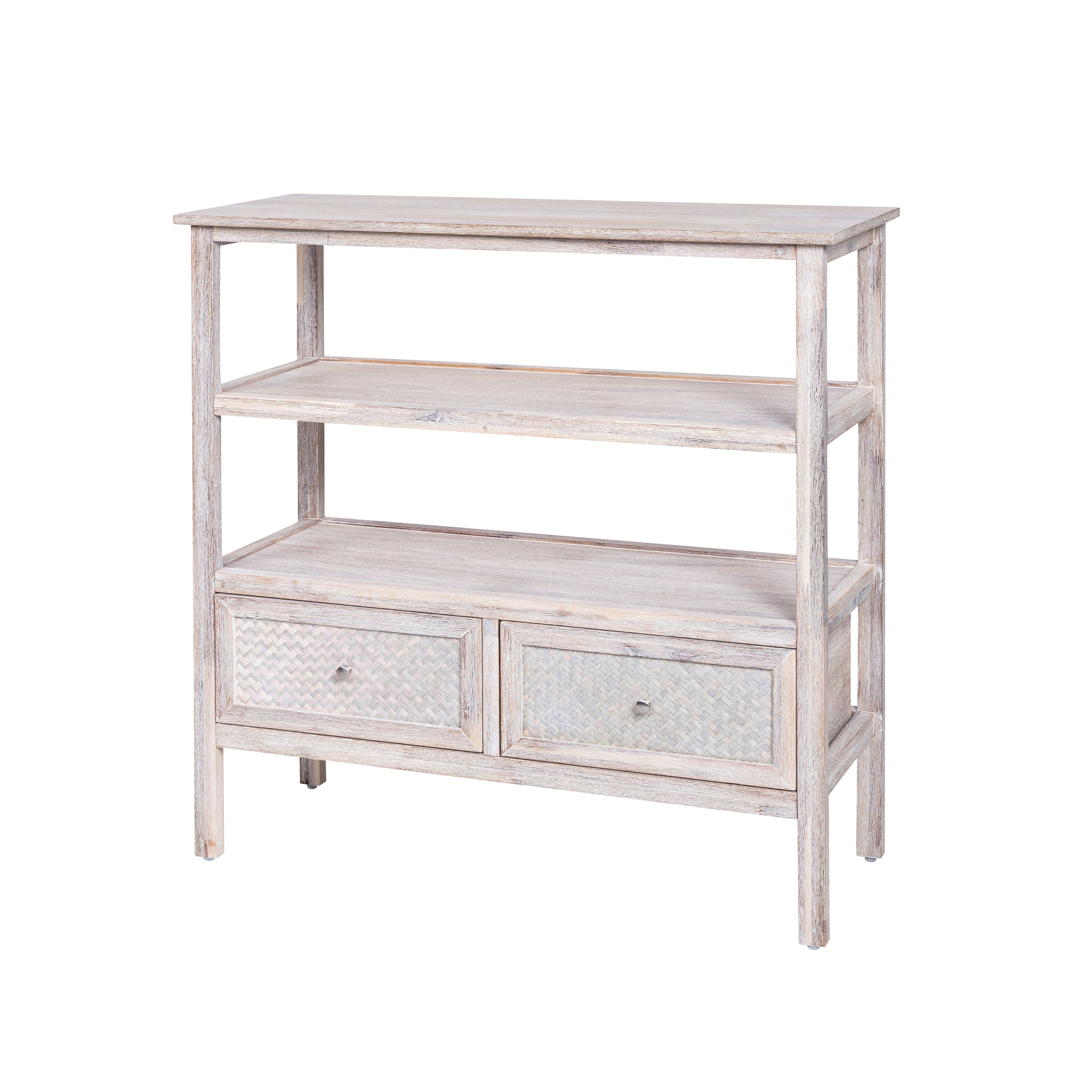 Pinilla Matt white 2 Drawer Console table (H)800mm (W)800mm (D)300mm