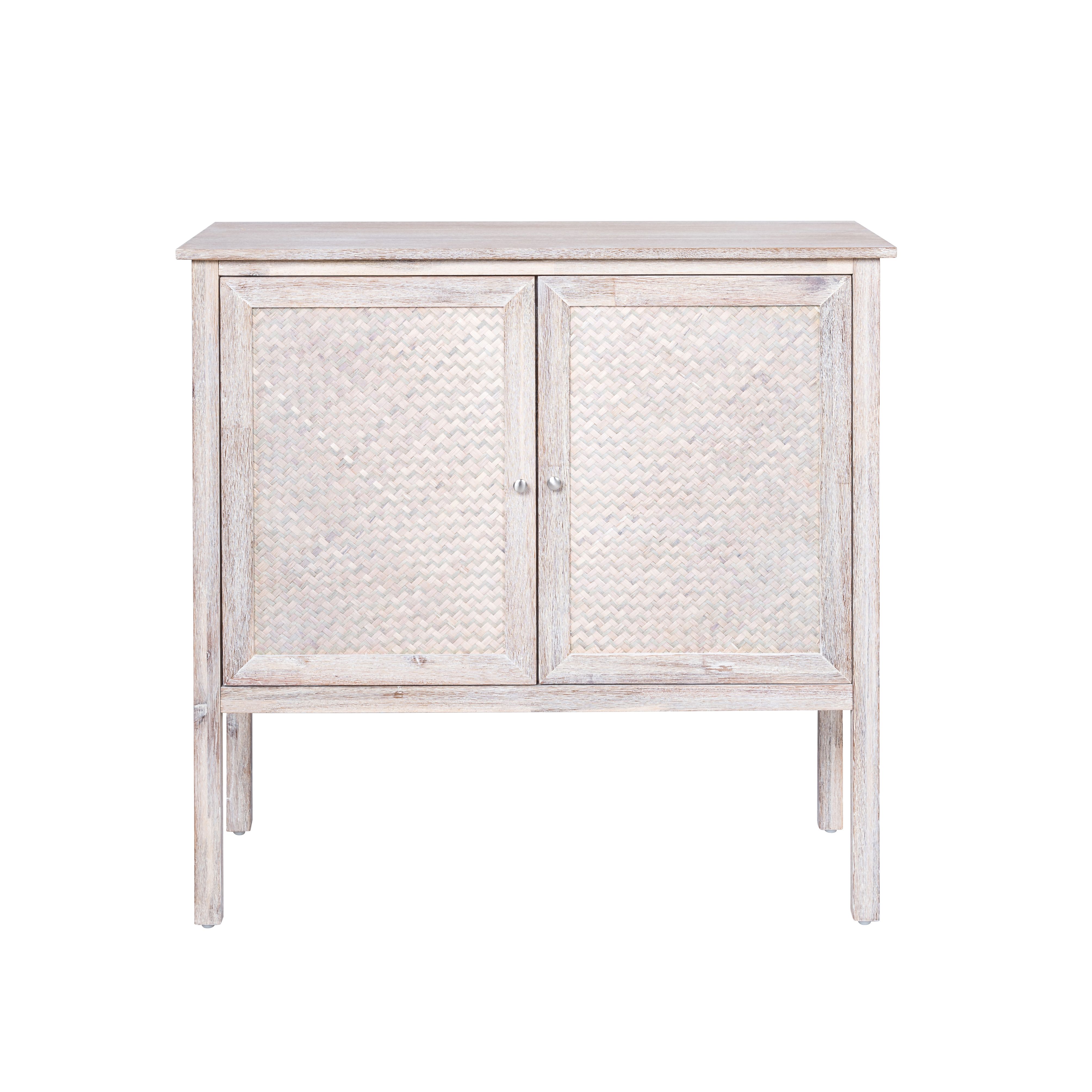 Pinilla Matt White Textured Sideboard (H)800mm (W)300mm (D)300mm