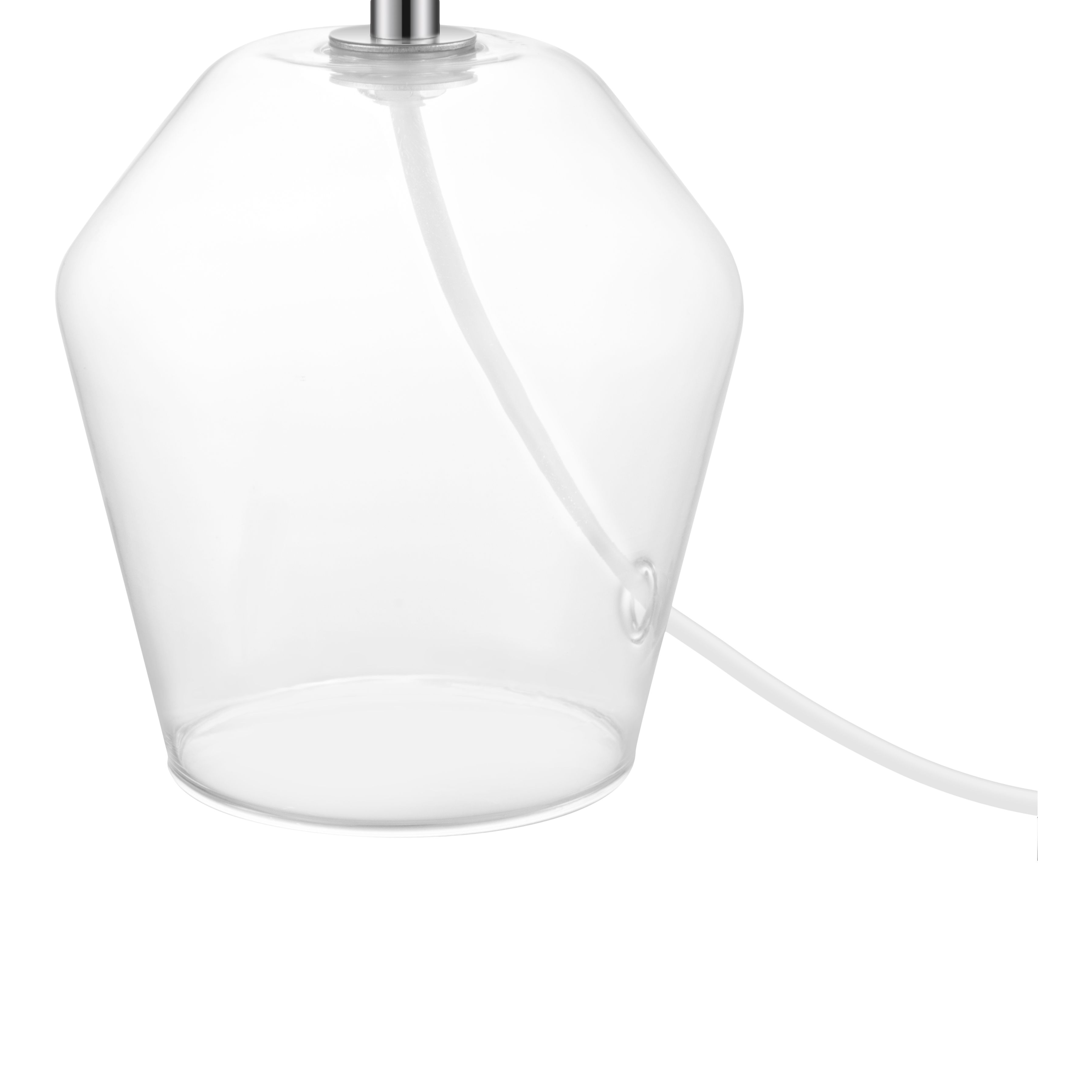 Pink & Clear Glass LED Table lamp