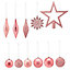 Pink Glitter effect Assorted Decoration, Pack of 50