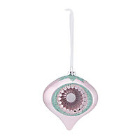 Pink Glitter effect Plastic Conical onion shape Bauble