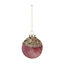 Pink & Gold Fabric & polystyrene (PS) Frosted Sequin Bauble