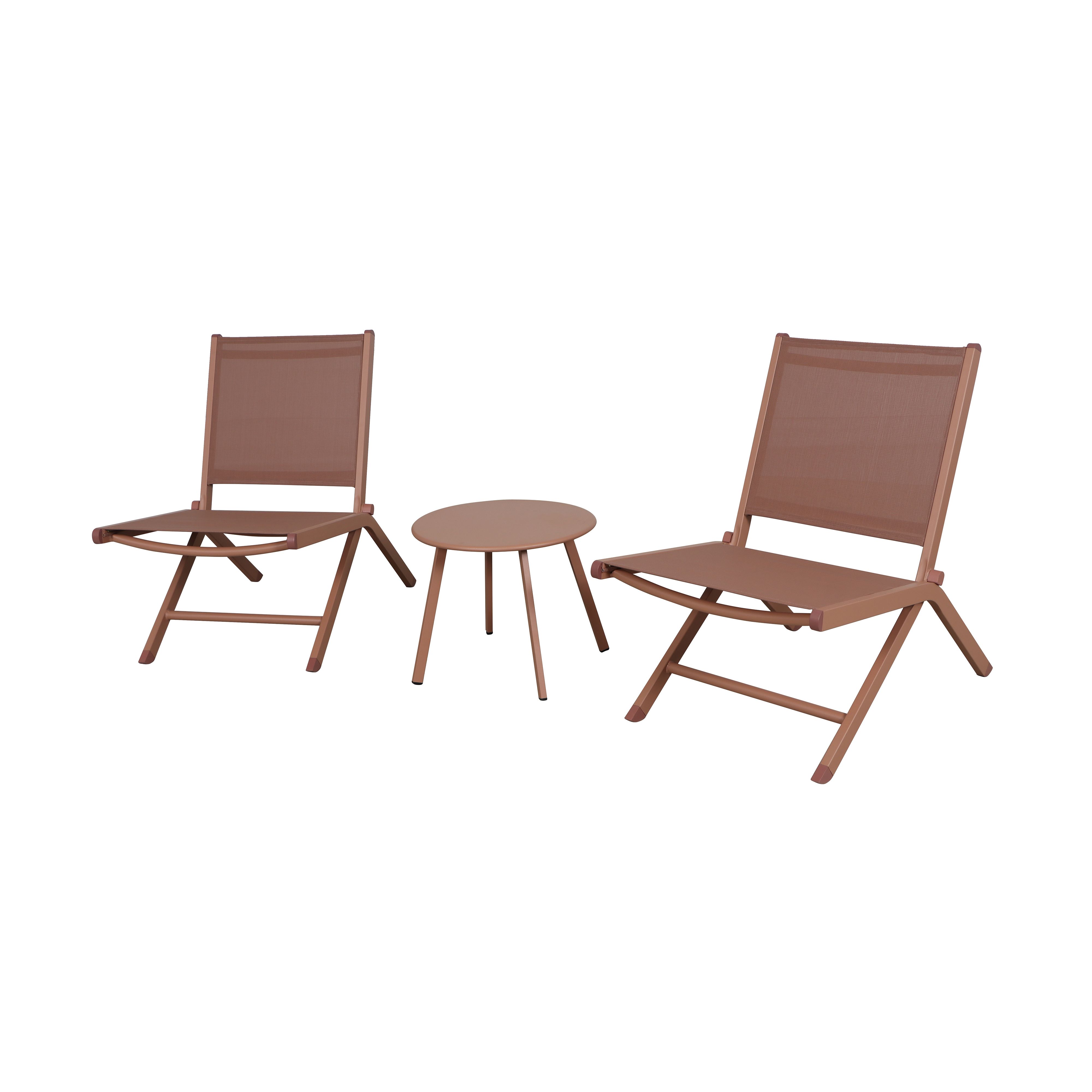 Pink Metal 2 seater Bistro set