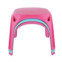 Pink Plastic 4 seater Table