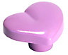 Pink Plastic Heart Furniture Knob