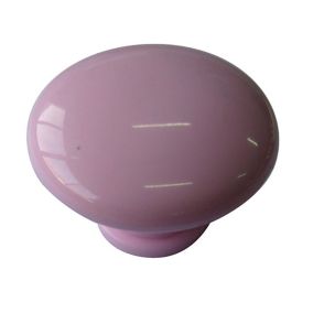 Pink Plastic Round Cabinet Knob (Dia)40mm