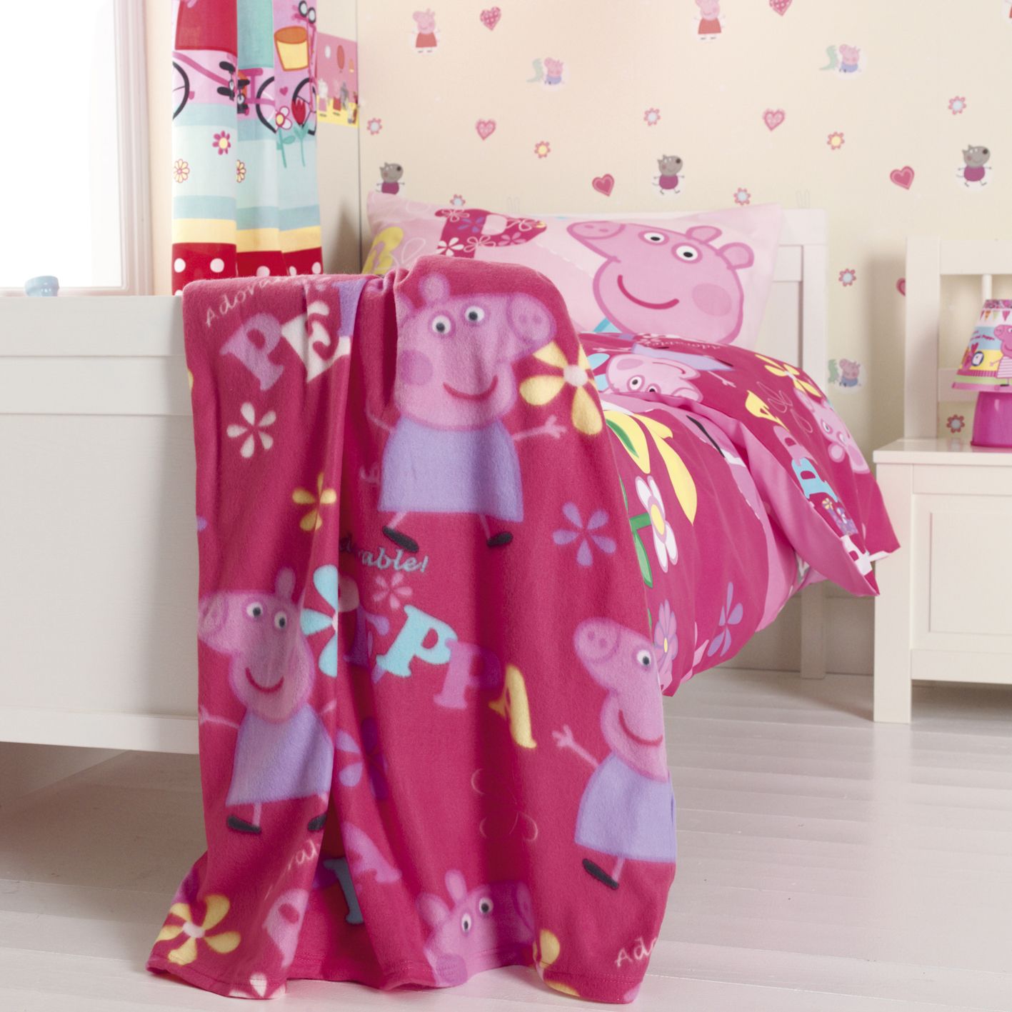 Pink Purple Peppa Pig Fleece Blanket Diy At B Q