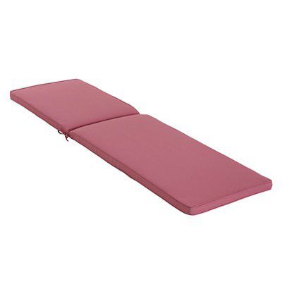 Pink Rectangular Sunlounger cushion (L)190cm x (W)55cm