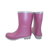 Pink Wellington boots, Size 5