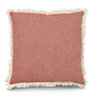 Plain Cinnabar red & white Cushion (L)43cm x (W)43cm