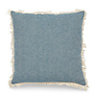 Plain Moroccan blue Cushion (L)43cm x (W)43cm