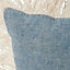 Plain Moroccan blue Cushion (L)43cm x (W)43cm
