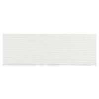 Plain White Gloss Thin line Ceramic Wall Tile, Pack of 8, (L)600mm (W)200mm