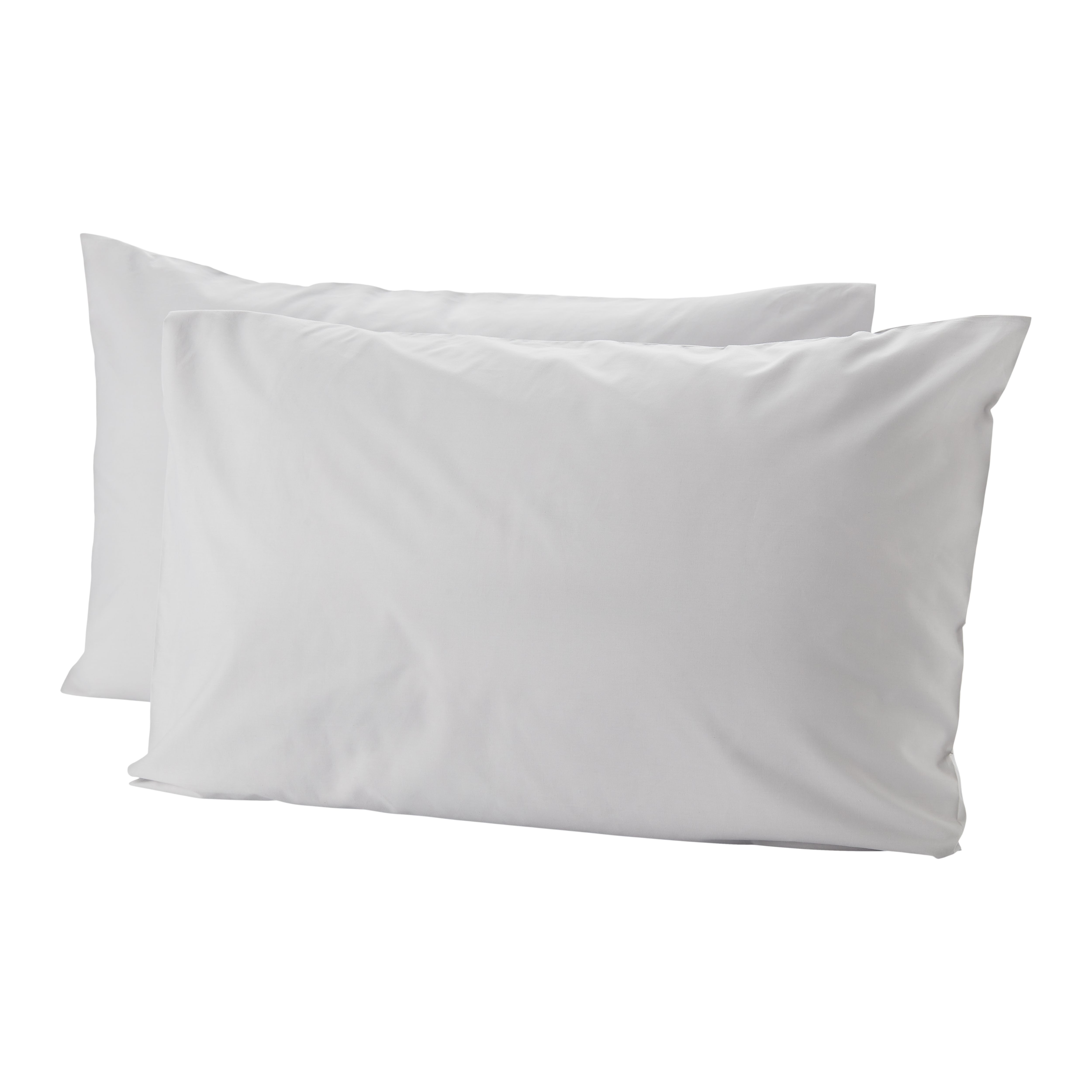 Plain White Housewife Pillowcase, Pair DIY at B&Q