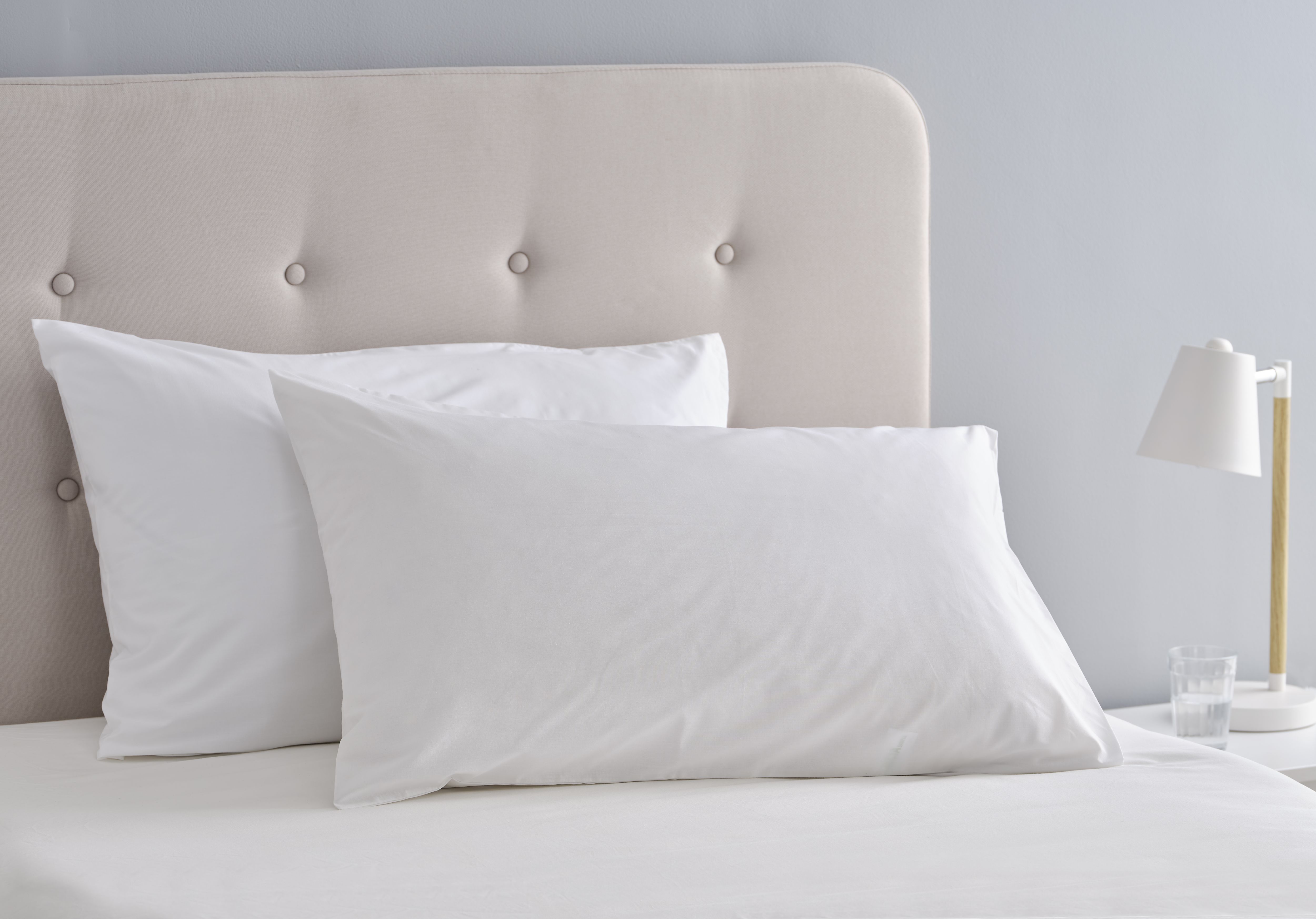 Plain White Housewife Pillowcase, Pair