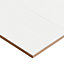 Plain White Matt Brindisie Ceramic Wall Tile, Pack of 8, (L)600mm (W)200mm