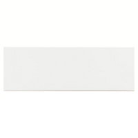 Plain White Matt Ceramic Wall Tile, Pack of 8, (L)600mm (W)200mm
