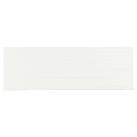 Plain White Matt New wave Ceramic Wall Tile, Pack of 8, (L)600mm (W)200mm
