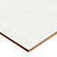 Plain White Matt New wave Ceramic Wall Tile, Pack of 8, (L)600mm (W)200mm