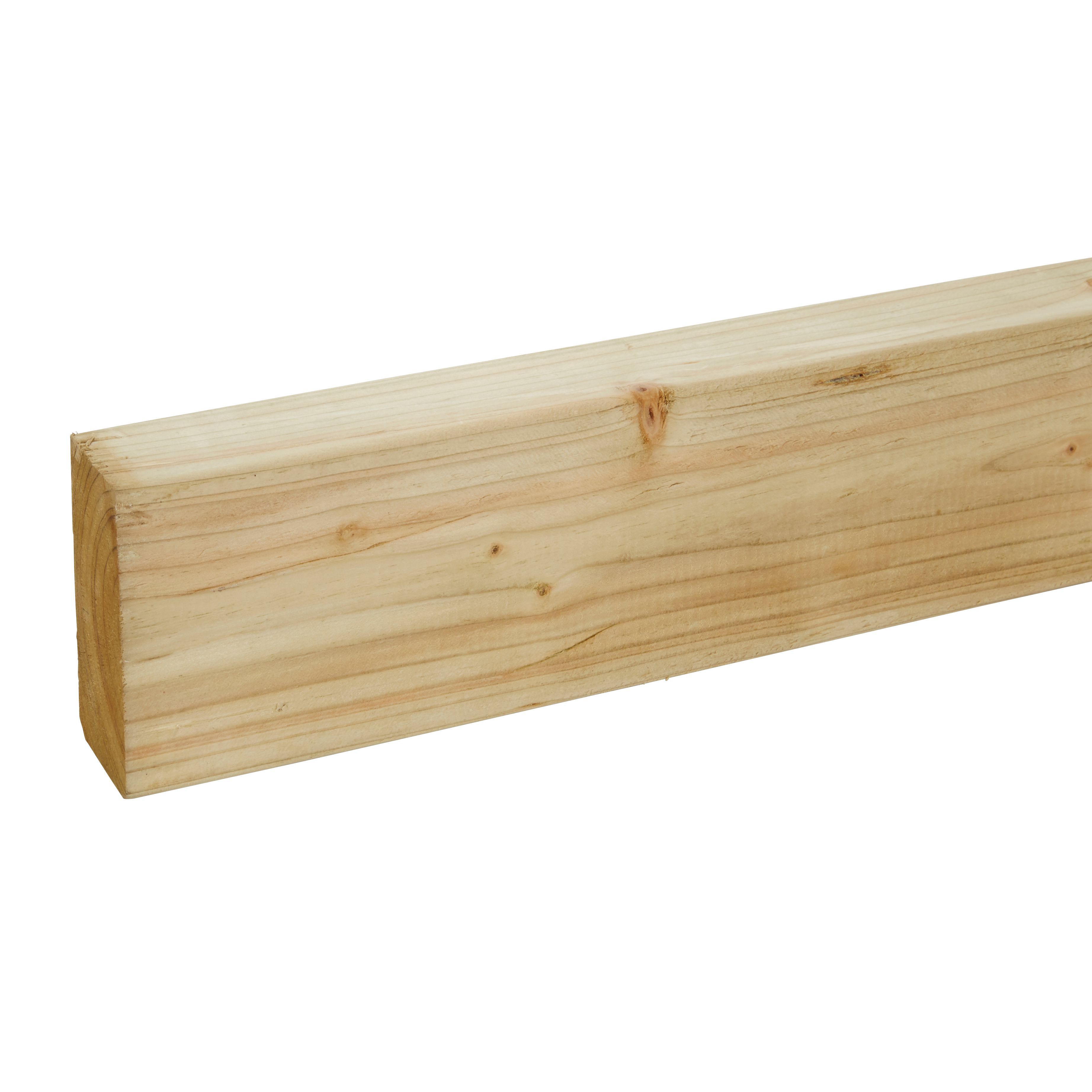 Planed C16 Treated Whitewood spruce Stick timber (L)2.4m (W)95mm (T)45mm