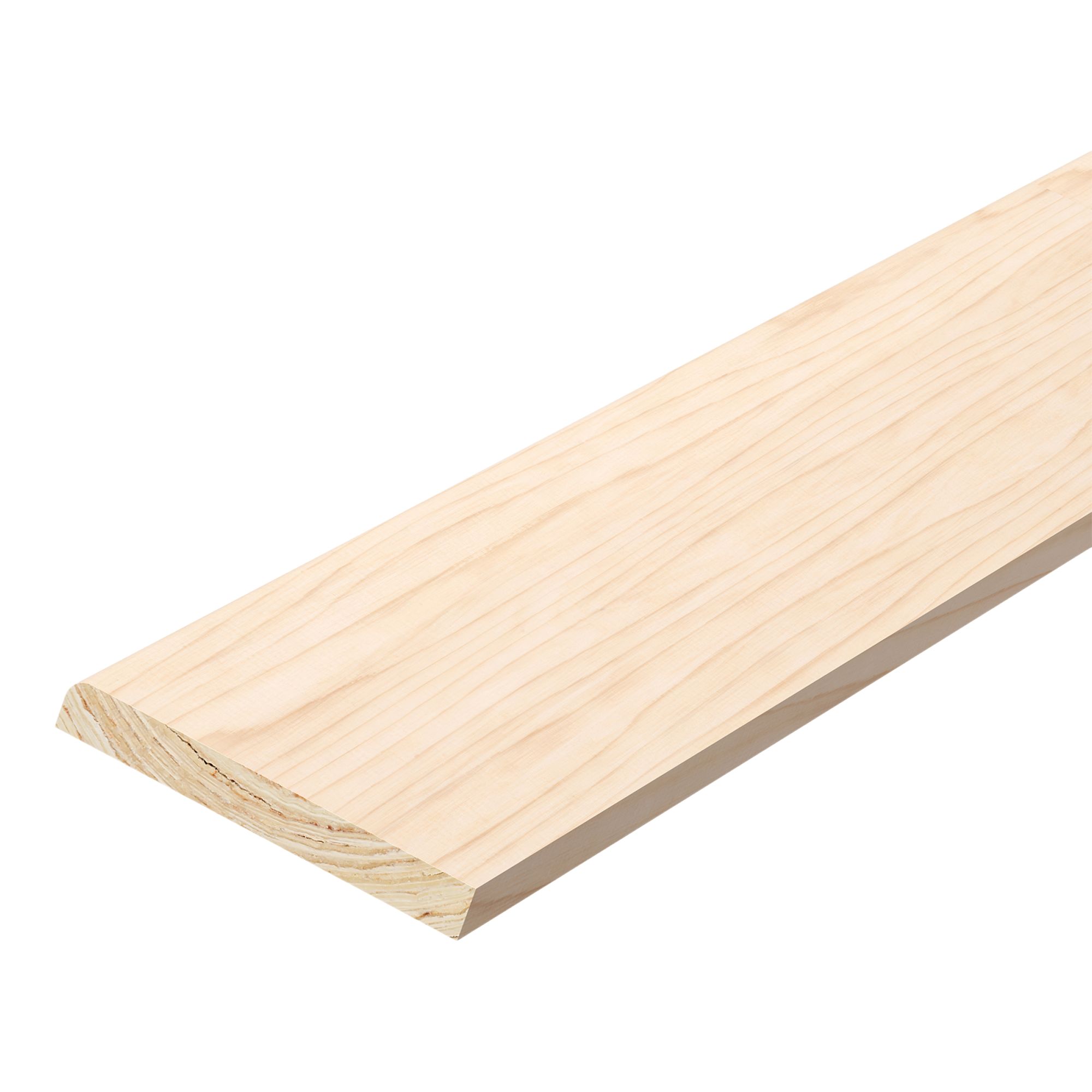Planed Neutral Pine Bullnose Skirting board (L)2400mm (W)94mm (T)12mm