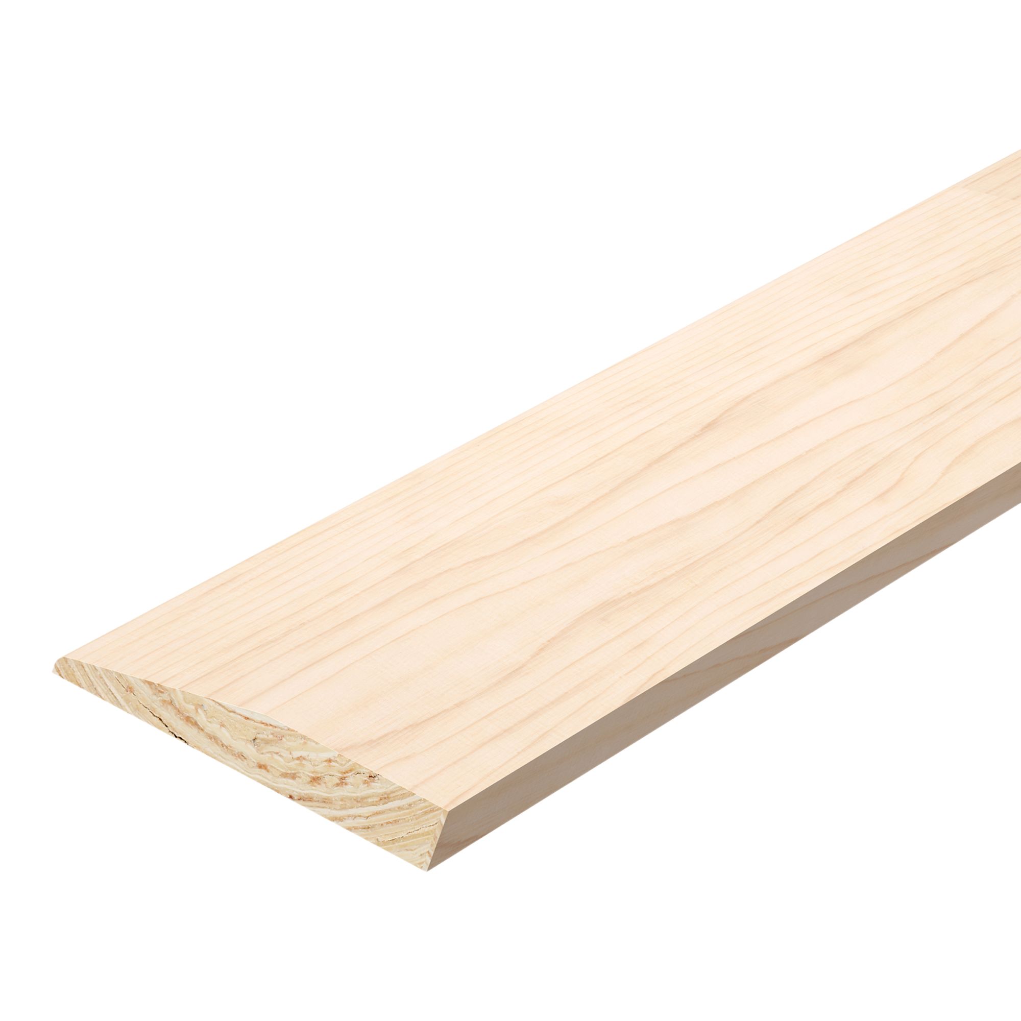 Planed Neutral Pine Chamfered Skirting board (L)2400mm (W)94mm (T)15mm