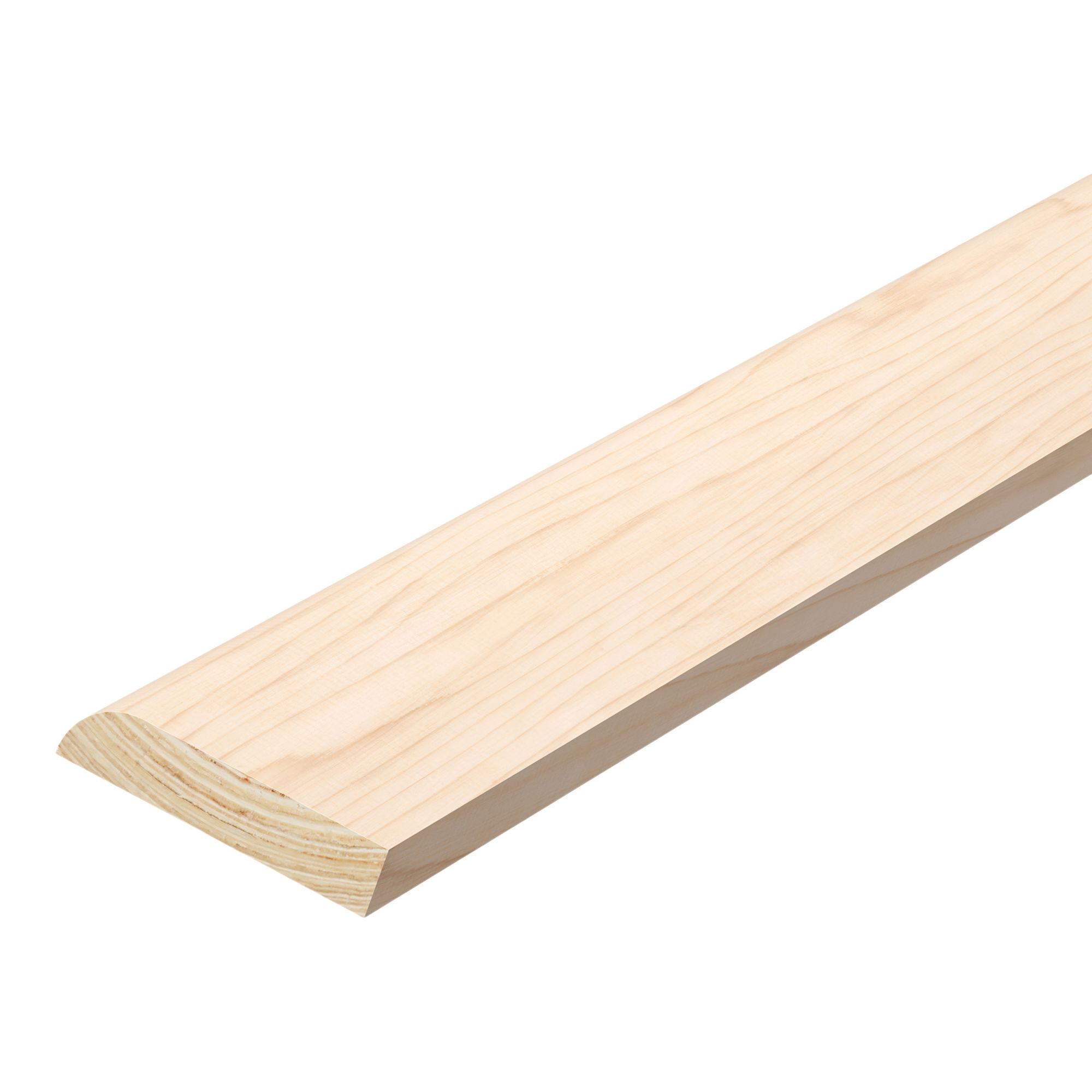 Planed Neutral Pine Rounded Skirting board (L)2400mm (W)69mm (T)15mm