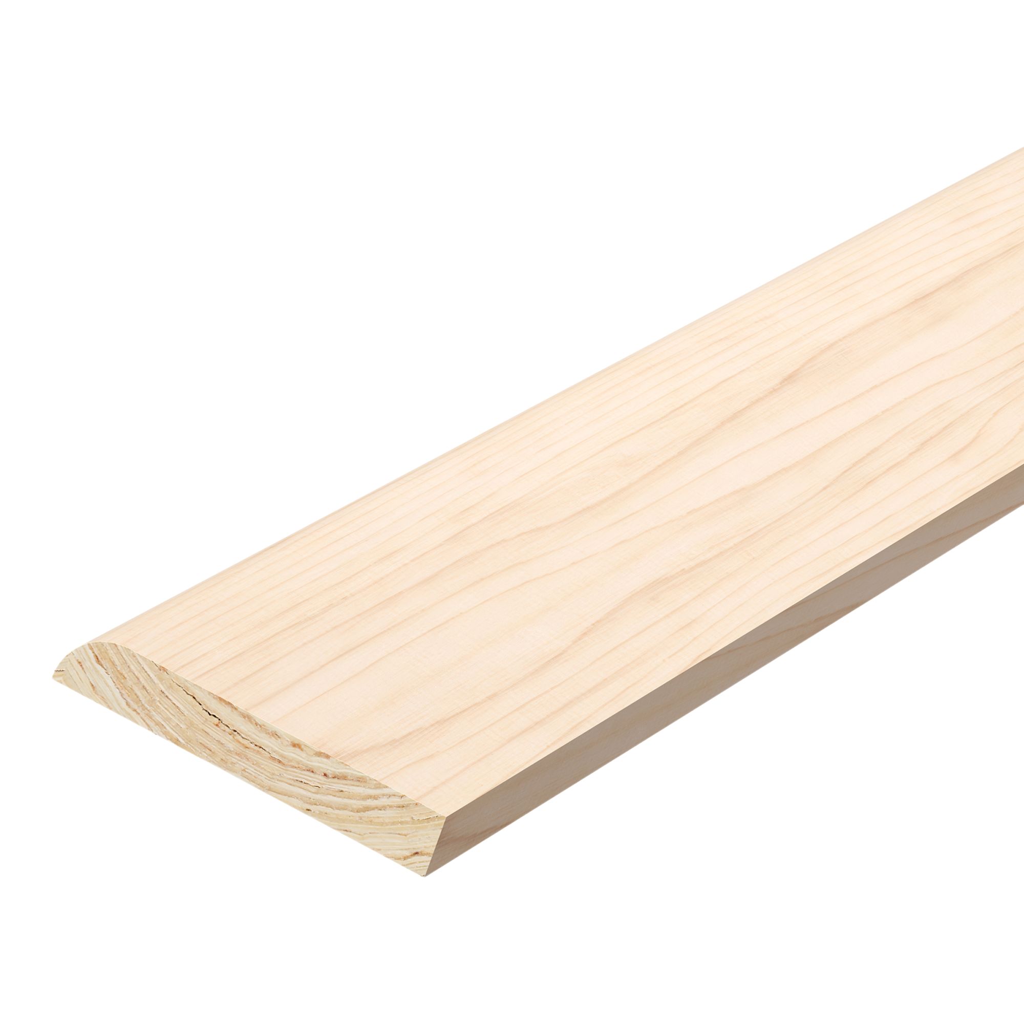 Planed Neutral Pine Rounded Skirting board (L)2400mm (W)94mm (T)15mm
