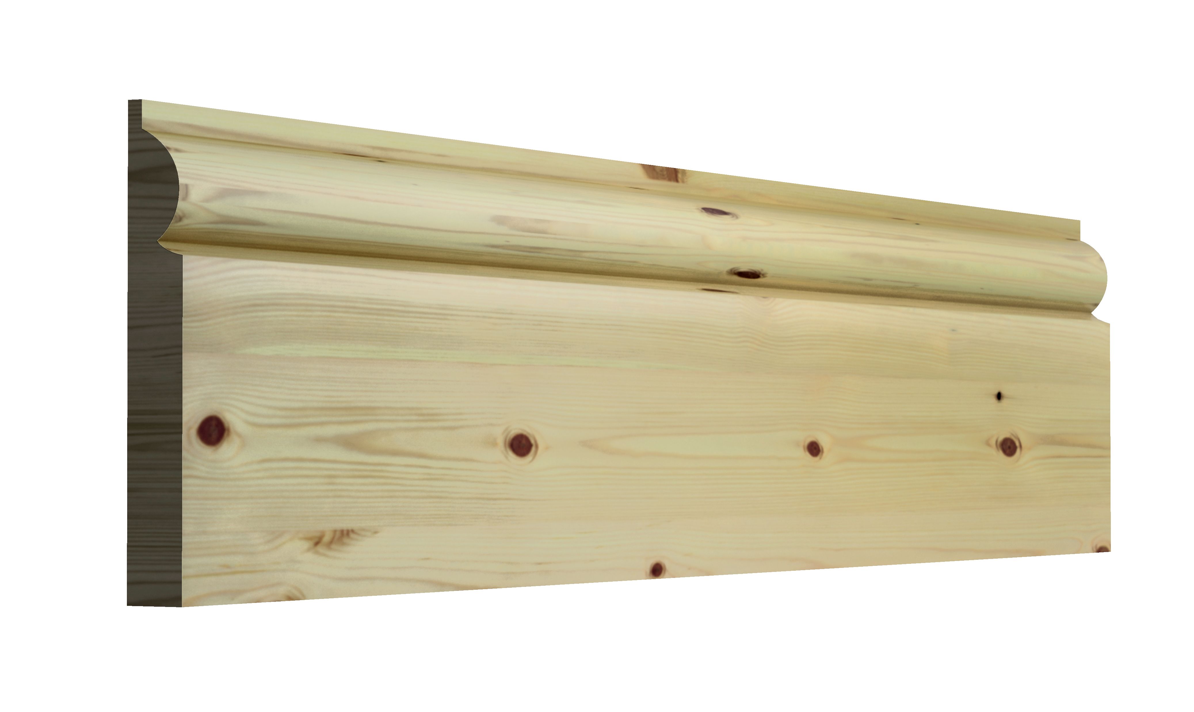 Planed Neutral Pine Torus Skirting board (L)2400mm (W)119mm (T)15mm