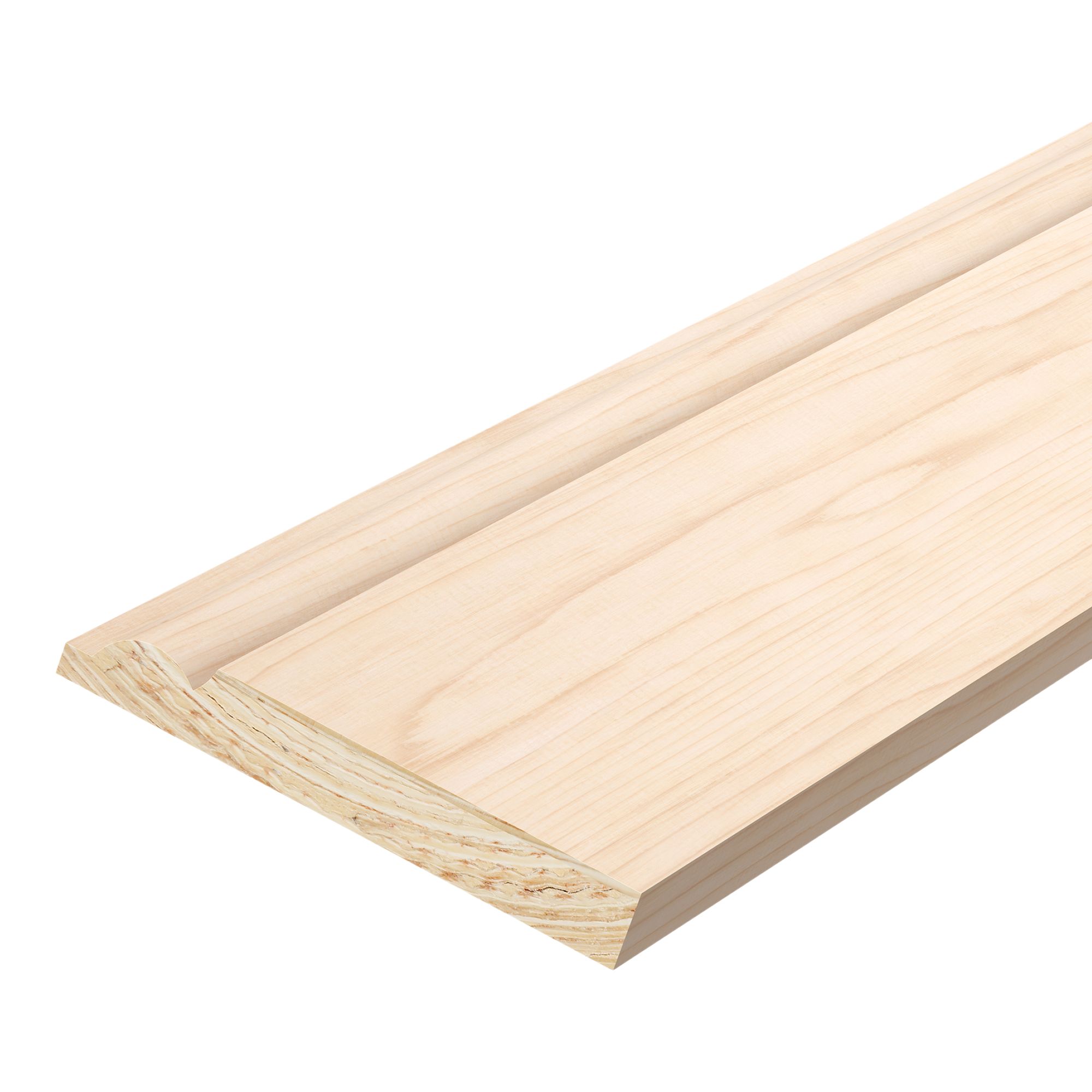 Planed Neutral Pine Torus Skirting board (L)2400mm (W)144mm (T)19.5mm
