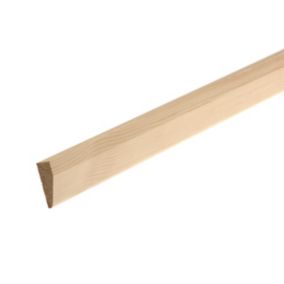 Planed Pine Chamfered Architrave (L)2.1m (W)45mm (T)15mm, Pack of 8