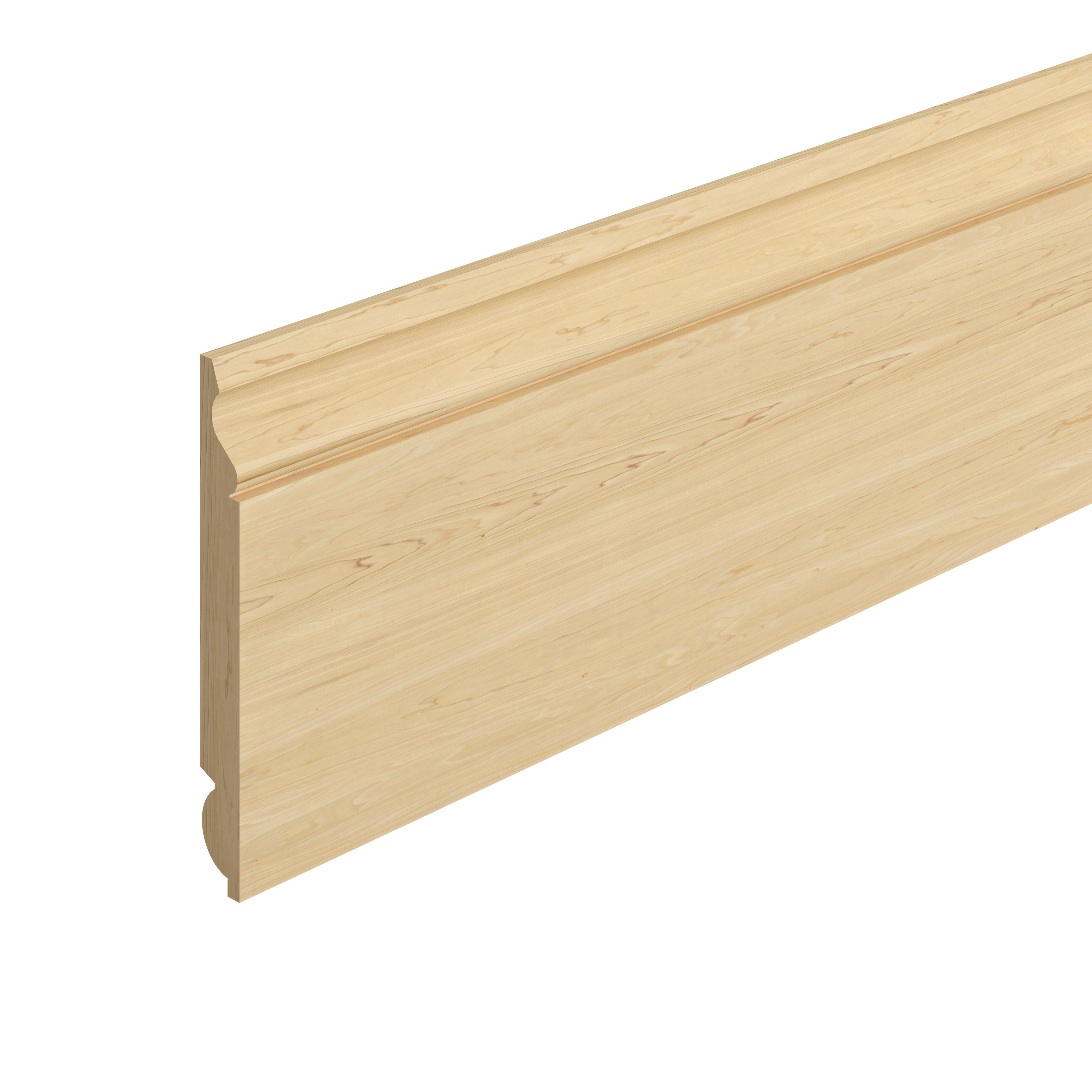 Planed Pine Dual profile Skirting board (L)3600mm (W)169mm (T)19.5mm, Pack of 2