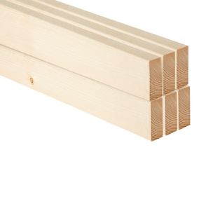Planed Round edge CLS timber (L)2.4m (W)89mm (T)38mm, Pack of 6