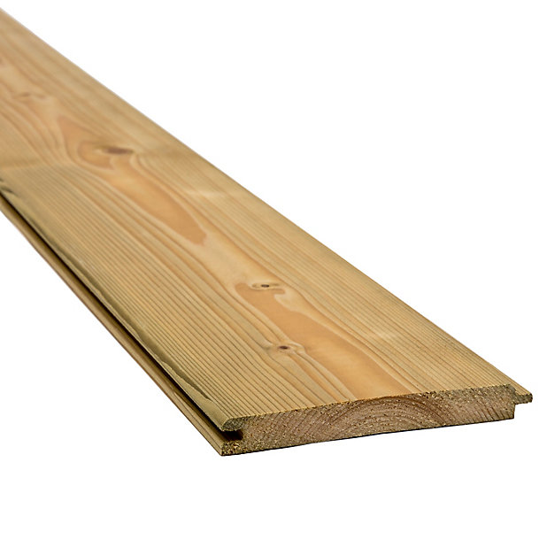 buffet frequency Wrongdoing Planed Spruce Tongue & groove Cladding (L)3m (W)119mm (T)14.5mm | DIY at B&Q