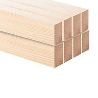 Planed square edge Spruce Scant timber (L)2.4m (W)70mm (T)43mm 253208, Pack of 8