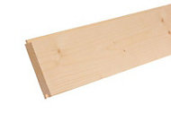 Planed Whitewood spruce Tongue & groove Floorboard (L)3m (W)119mm (T)18mm