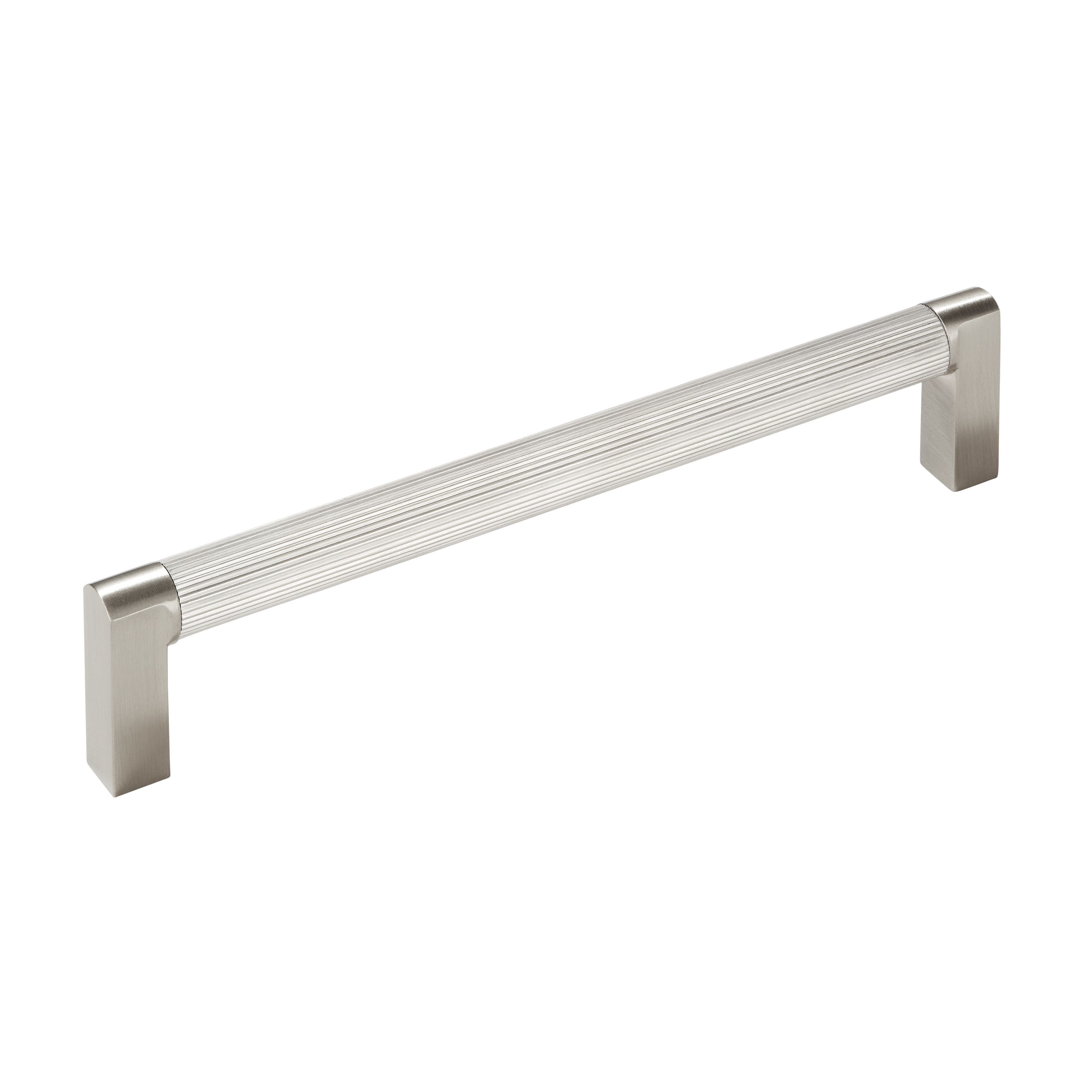 Plank Hardware Grooved Satin Stainless Steel Kitchen Cabinet D-shaped ...
