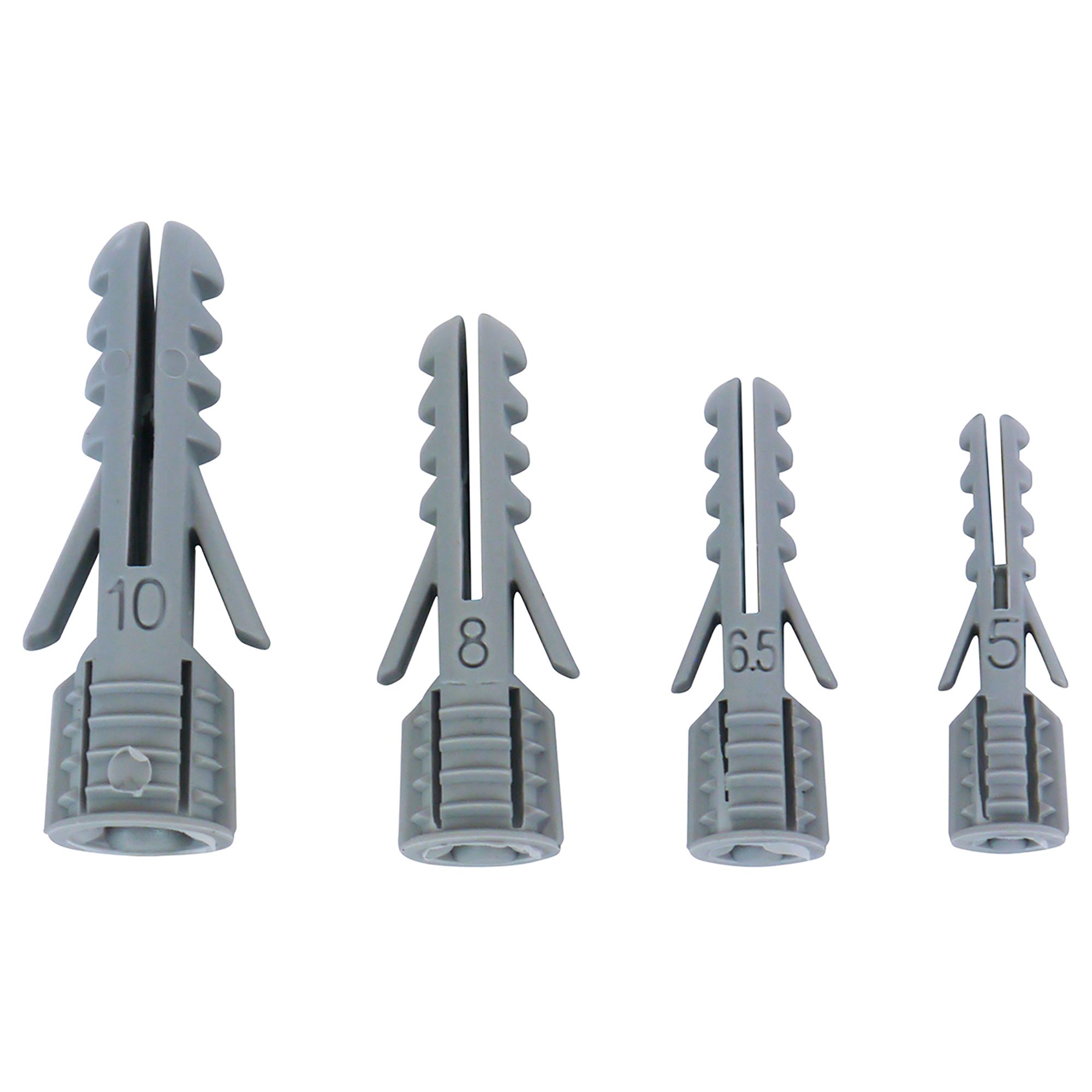 Plasplugs All-in-One Grey Nylon Wall plug (Dia)13mm (L)45mm, 156 pieces