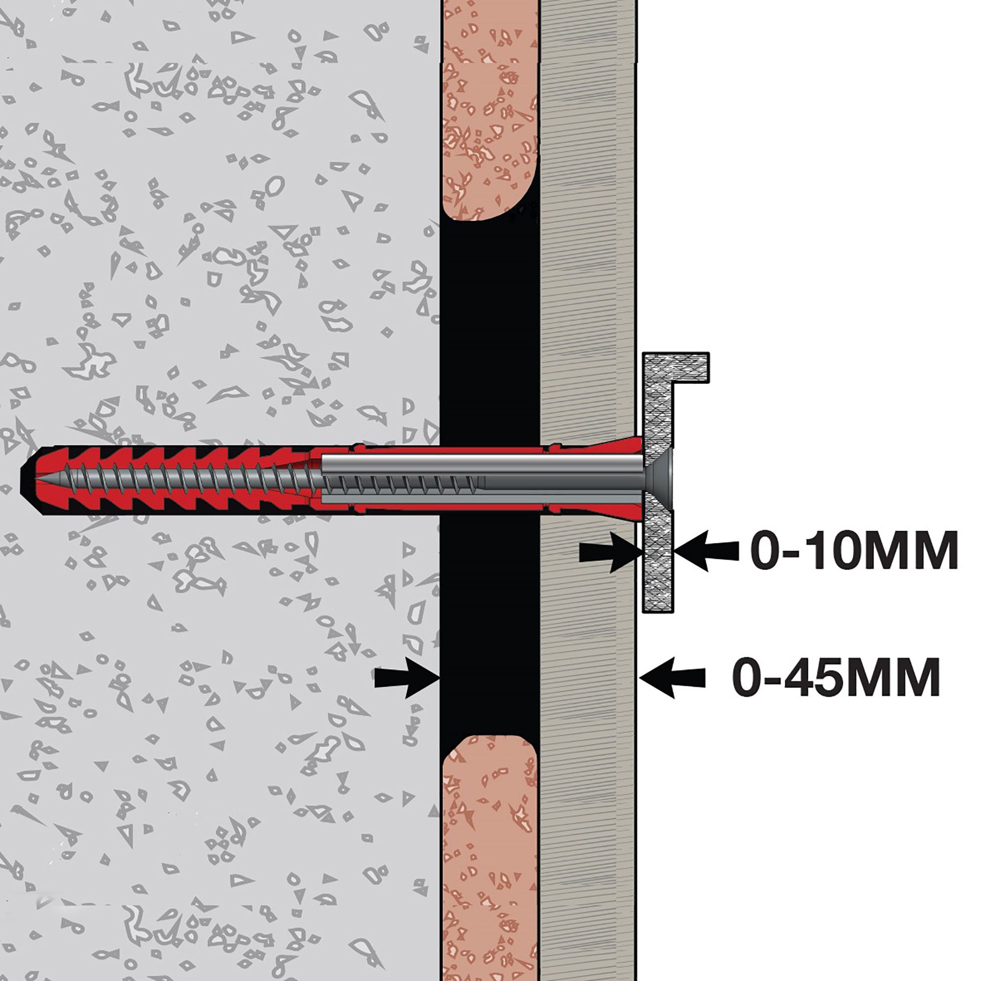 100mm Plasterboard fixing - 6