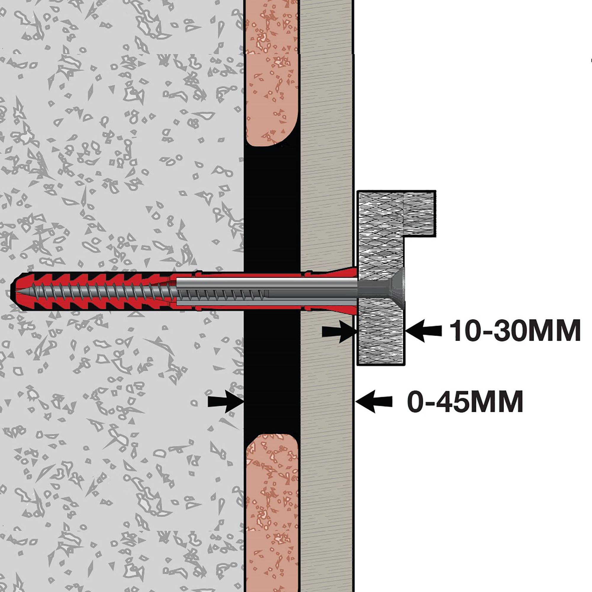 120mm Plasterboard fixing - 6