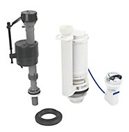 Plastic & rubber 2 piece Bottom Flush & fill valve pack ½"