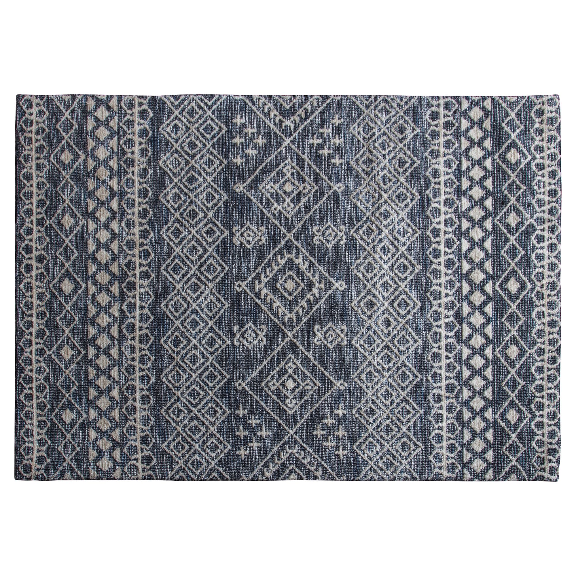 Plaza Dark teal Patterned Medium Rug, (L)170cm x (W)120cm