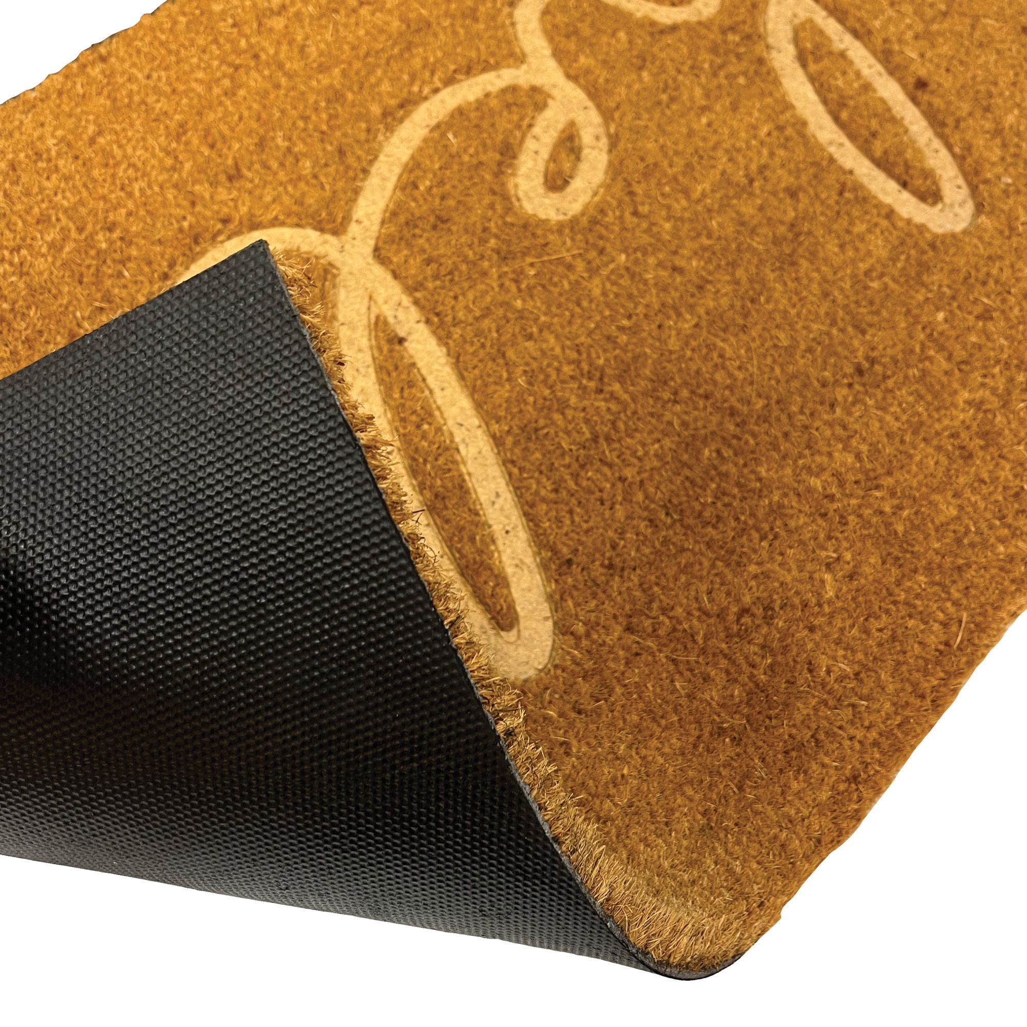 Plaza Natural Tonal Hello Door mat, 80cm x 50cm